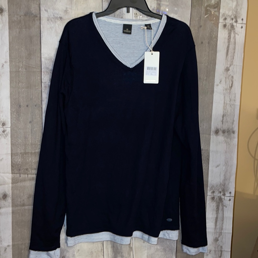 NWT SCOTCH & SODA AMSTERDAM COUTURE SWEATER WITH SHIRT 2 PIECES ATTACHED AT TOP
